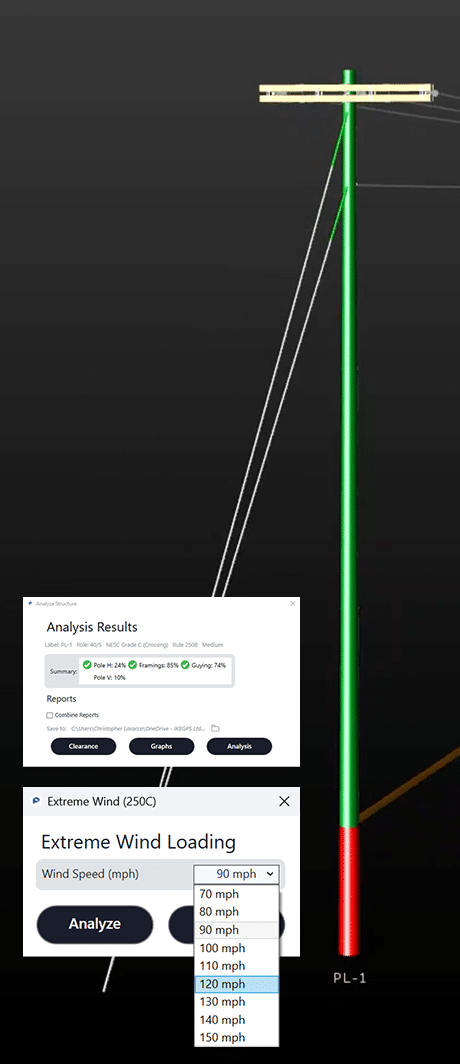 IKE PoleForeman user interface showing joint-use process and operating companies’ standards